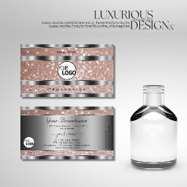 Luxuriska Stars och Logotyp Silver vid Glitter och Visitkort