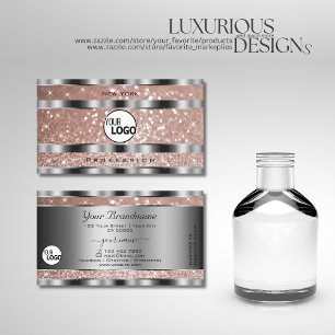 Luxuriska Stars och Logotyp Silver vid Glitter och Visitkort
