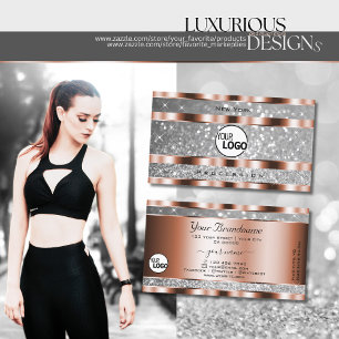 Luxuriska stjärnor Ro Guld Silver Glitter med Log Visitkort