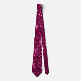 Luxuriskt Fuchsia Sequin Design Neck Tie Slips
