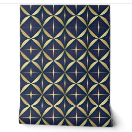 Luxuriskt geometriskt Guld och marinskt vatten