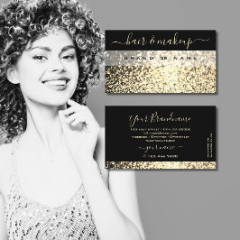 Luxurit Black Guld-mousserande Glitter Luxe Glam Visitkort