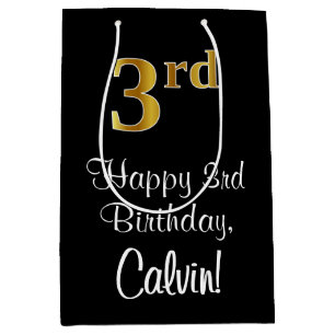 Luxurit, Elegant, Faux Guld Titta på 3:e födelseda