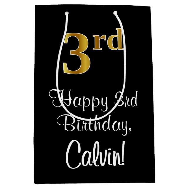 Luxurit, Elegant, Faux Guld Titta på 3:e födelseda (Framsidan)