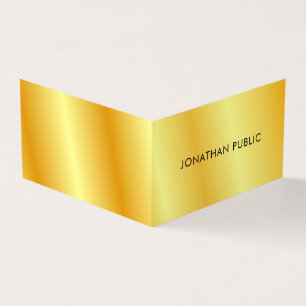 Luxurit Faux Guld Metallic look Modern Template Visitkort