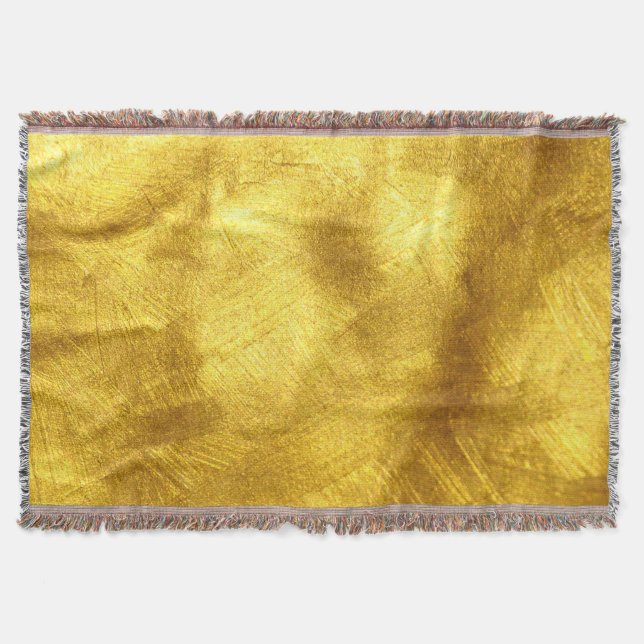 Luxurit Golden Struktur Design Filt (Framsidan)