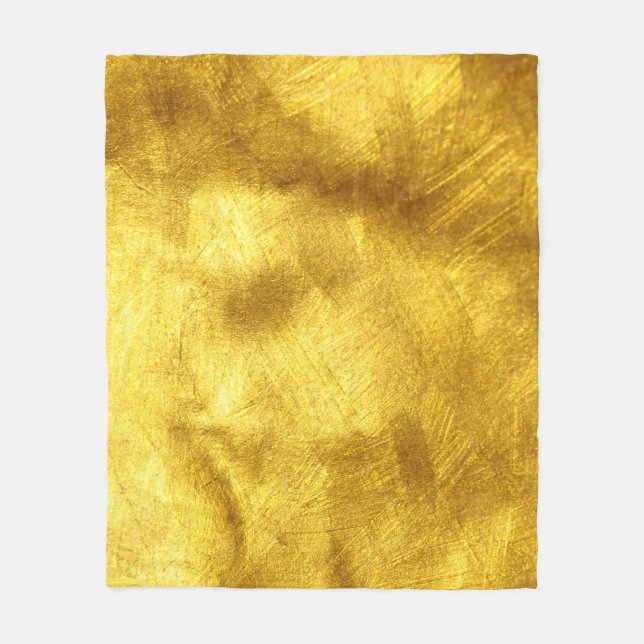 Luxurit Golden Struktur Design Fleecefilt (Framsidan)