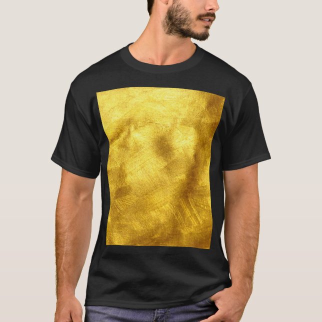 Luxurit Golden Struktur Design T Shirt (Framsida)