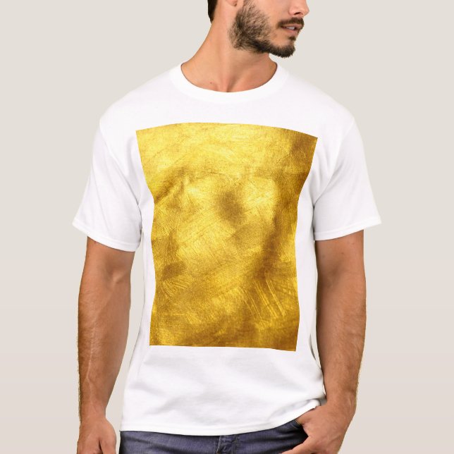 Luxurit Golden Struktur Design T Shirt (Framsida)