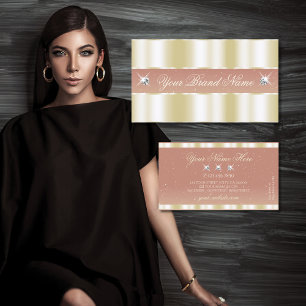 Luxurit Guld Coral Sparkling Diamonds Luxe Glam Visitkort