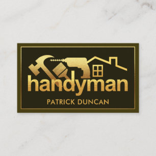 Luxurit Guld Handyman Verktyg Gräns Visitkort