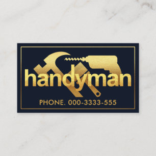 Luxurit Guld Handyman Verktyg Ram Visitkort