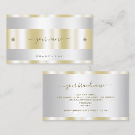 Luxurit Guld och Silver med Cute Tiny Diamonds Visitkort