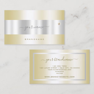 Luxurit Guld och Silver med regnigt Rhinestone Visitkort