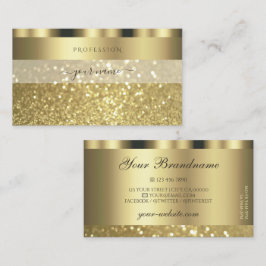 Luxurit Guld Shimmer Sparkling Glitter Glamous Visitkort