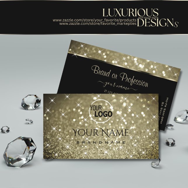 Luxurit platinum Glitter Luminous Stars tillför Lo Visitkort (Skapare uppladdad)