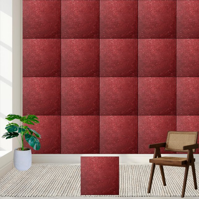 Luxurit Radiant Red Glitter Snyggt Wall Golv Kakelplatta (Luxurious Radiant Red Glitter Stylish Wall Floor Ceramic Tile)