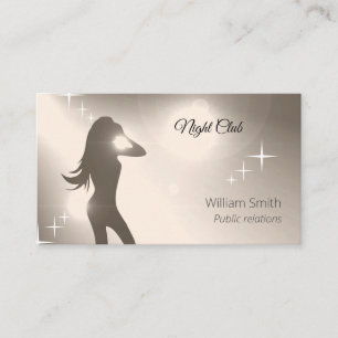Luxurit Sandy Brilliant Dancing Girl Silhouette Visitkort