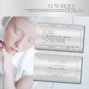 Luxurit Silver med Kreativet Ornate och Diamonds Visitkort