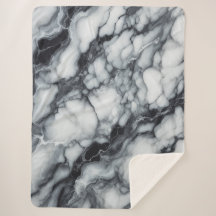 Luxurit svart och vit marmorplansblankett