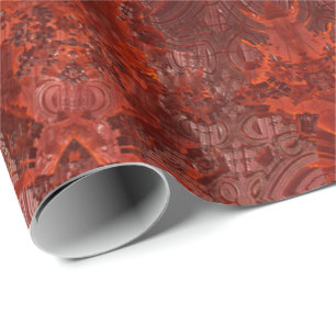Luxurläder Texturerat Golden Brown Mönster Presentpapper