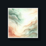 Luxury Abstract Alcohol Ink Wall Art - Ethereal Mi Canvastryck<br><div class="desc">A dreamlike abstract composition featuring fluid, translucent layers of mint green, soft peach, and terracotta. The organic, wave-like structures are delicately accented with shimmering gold dust and fine stippled textures, evoking a sense of calm and celestial wonder. This elegant piece adds a sophisticated, modern touch to any contemporary space, from...</div>