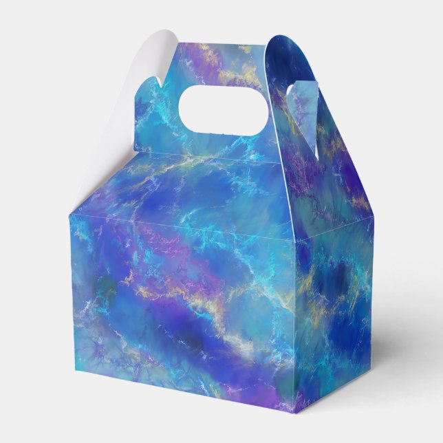 Luxury Abstrakt Blue Marble Mönster Presentaskar (Framsidan Sidan)