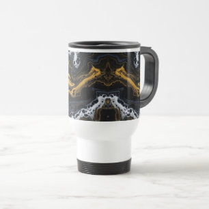 Luxury Abstrakt Kaffe koppar - Black, Guld & White