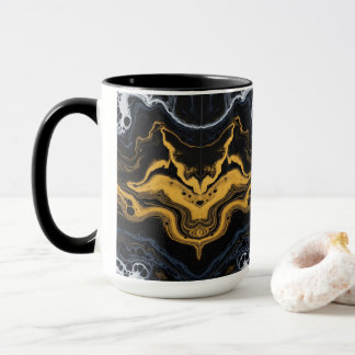 Luxury Abstrakt Kaffe koppar - Black, Guld & White