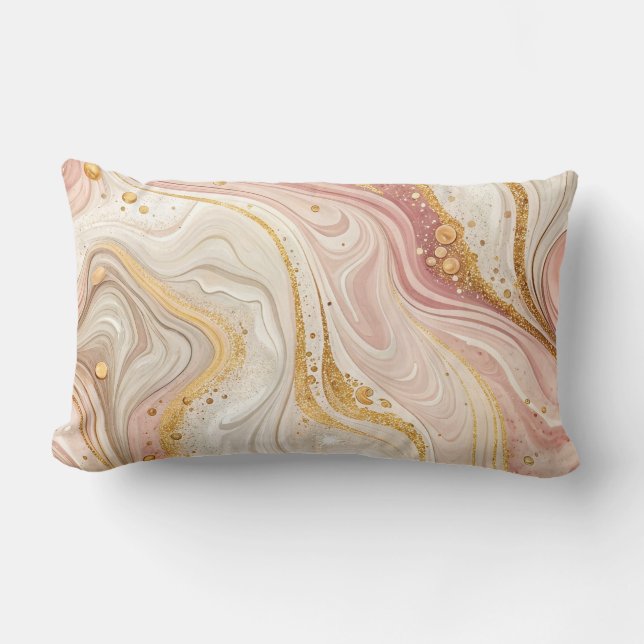Luxury Abstrakt Marble Pillow Cover Lumbarkudde (Framsida)