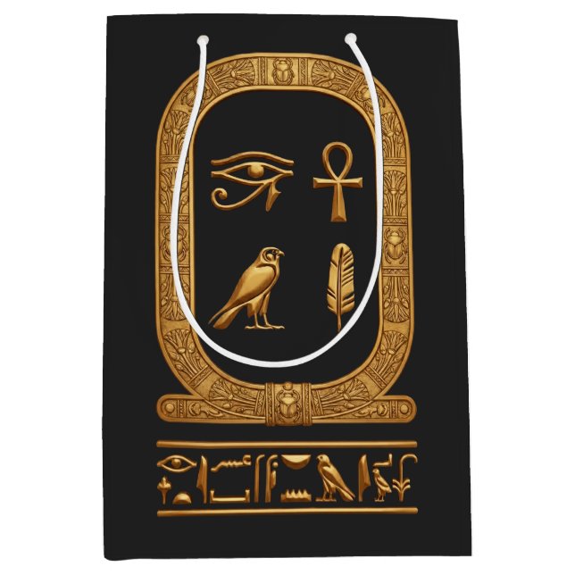 Luxury Ancient Egyptian Golden Cartouche & Sacred (Framsidan)