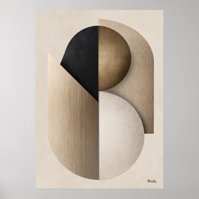 Luxury Art Deco Geometric Wall Art | Minimal Poster (Framsidan)