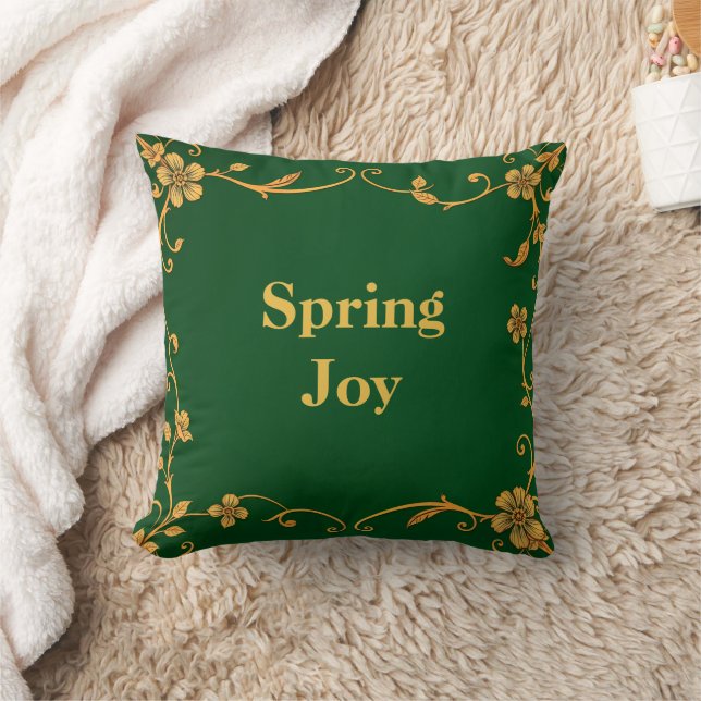 Luxury Art Nouveau Vine Throw Pillow Kudde (Filt)
