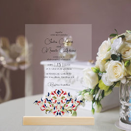 Luxury Artistic Botanical Blommigt Paisley Bröllop