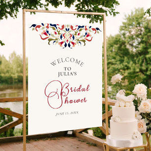 Luxury Artistic Botanical Blommigt Paisley Bröllop Poster