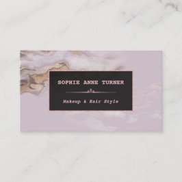 Luxury Aurum Marble Ro Guld Makeup Artist Visitkort