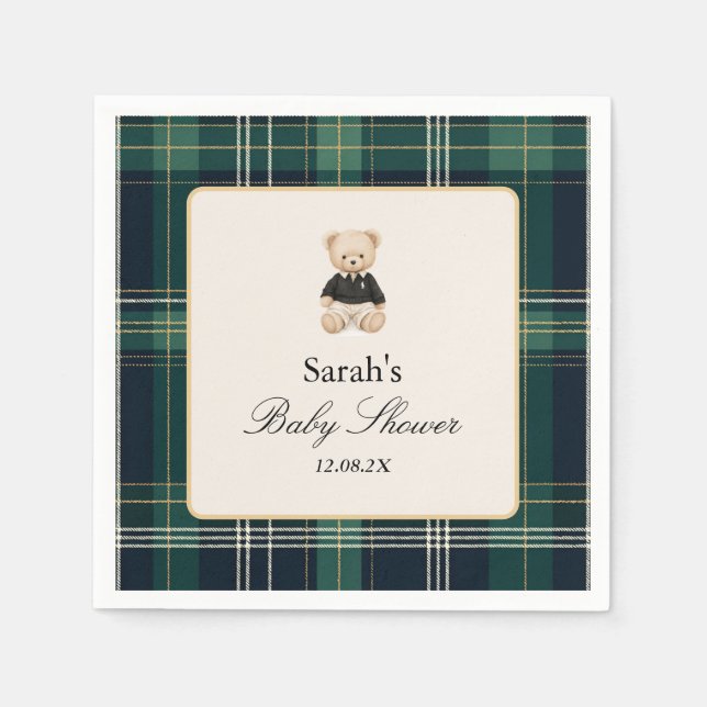 Luxury Baby Shower Boy Pappersservett (Framsidan)