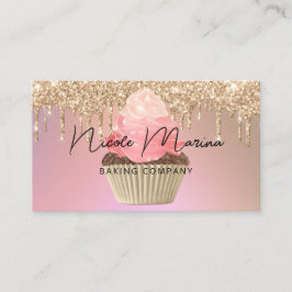 Luxury Bakery Cuptårta Chef Ro Guld Glitter Drives Visitkort