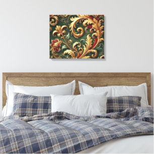 Luxury Baroque Damask Pattern Canvastryck