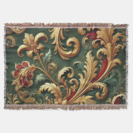Luxury Baroque Damask Pattern Filt