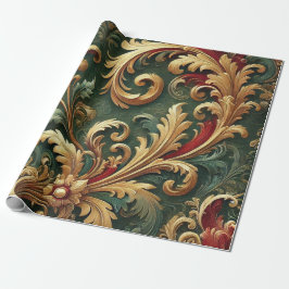 Luxury Baroque Damask Pattern Presentpapper