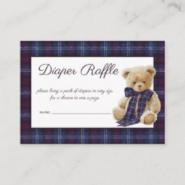 Luxury Bear Baby Shower Diaper Raffle Tilläggskort