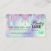 Luxury Beauty Dripping HoloGraph Kredit Stil Bu