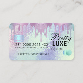 Luxury Beauty Dripping HoloGraph Kredit Stil Bu Visitkort