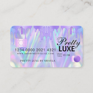 Luxury Beauty Dripping HoloGraph Kredit Stil Bu Visitkort
