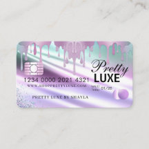 Luxury Beauty Dripping Holography Kredit Stil