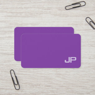 Luxury Beauty Salon Director Classy Monogram Plain Visitkort