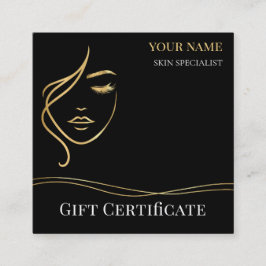 Luxury Beauty Skin Care Gift Certificate Card Lojalitetskort