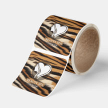 Luxury Beauty Spa Logo Elegant Tiger Print Salon