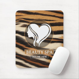 Luxury Beauty Spa Logo Elegant Tiger Print Salon Musmatta